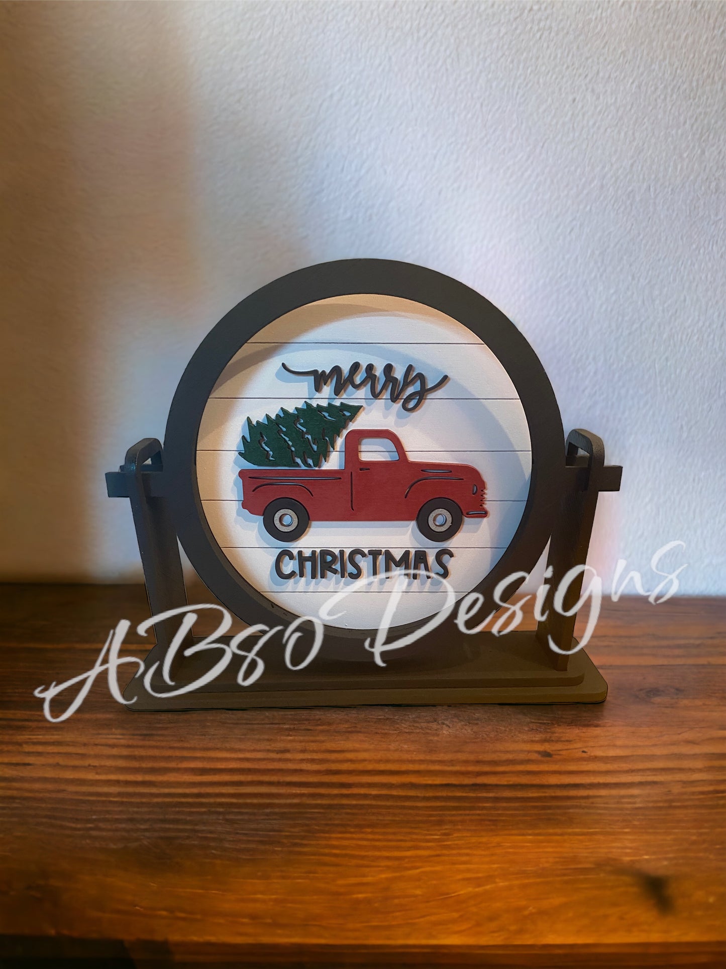 Christmas red truck insert