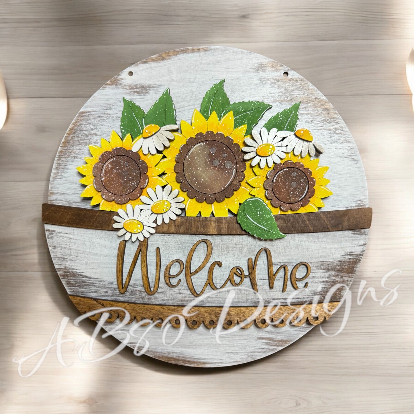 Sunflowers and daisies welcome insert
