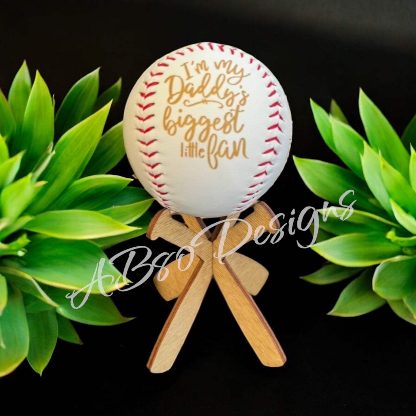 personalized baseball with stand
