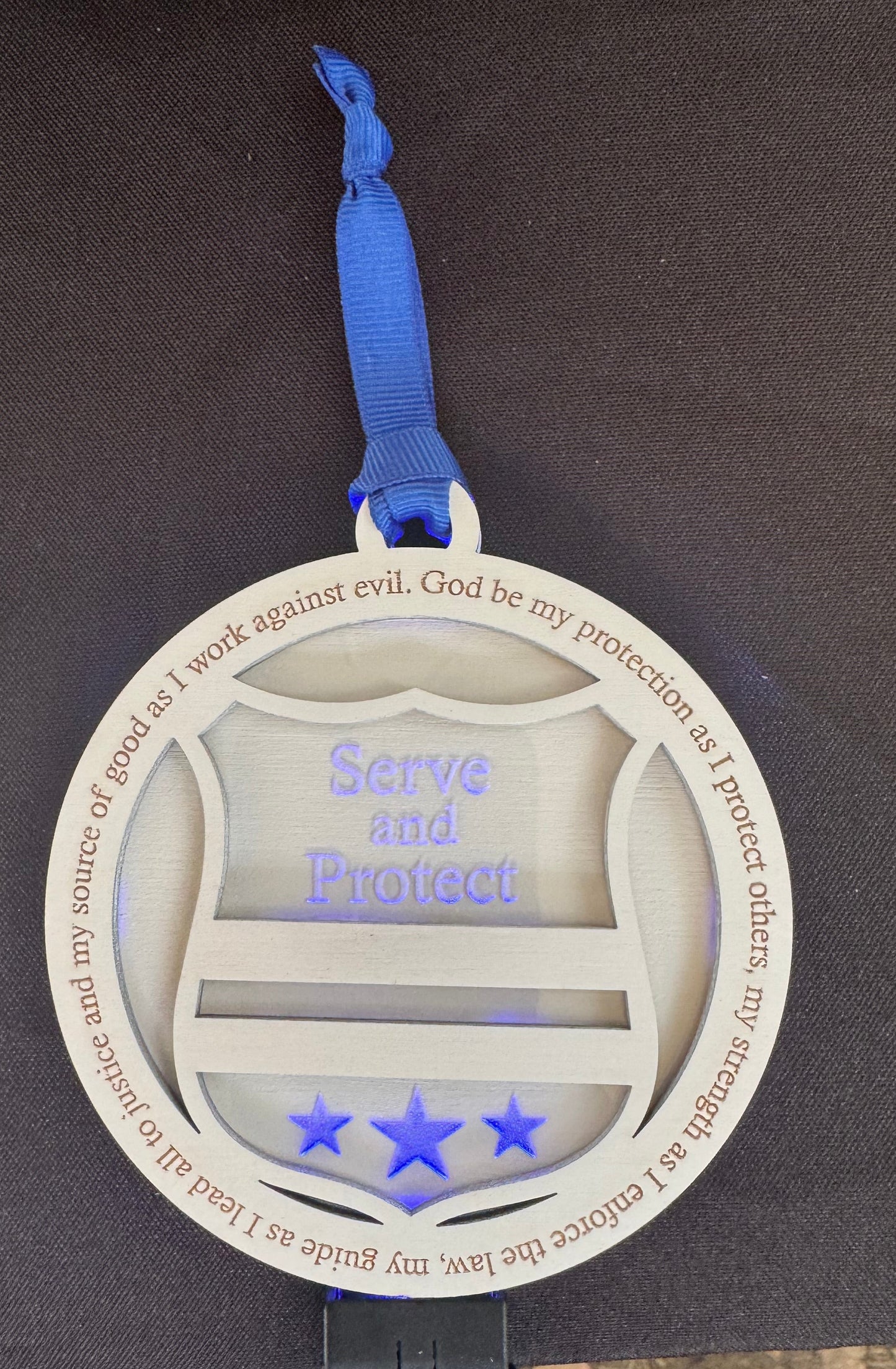 police lighted ornament