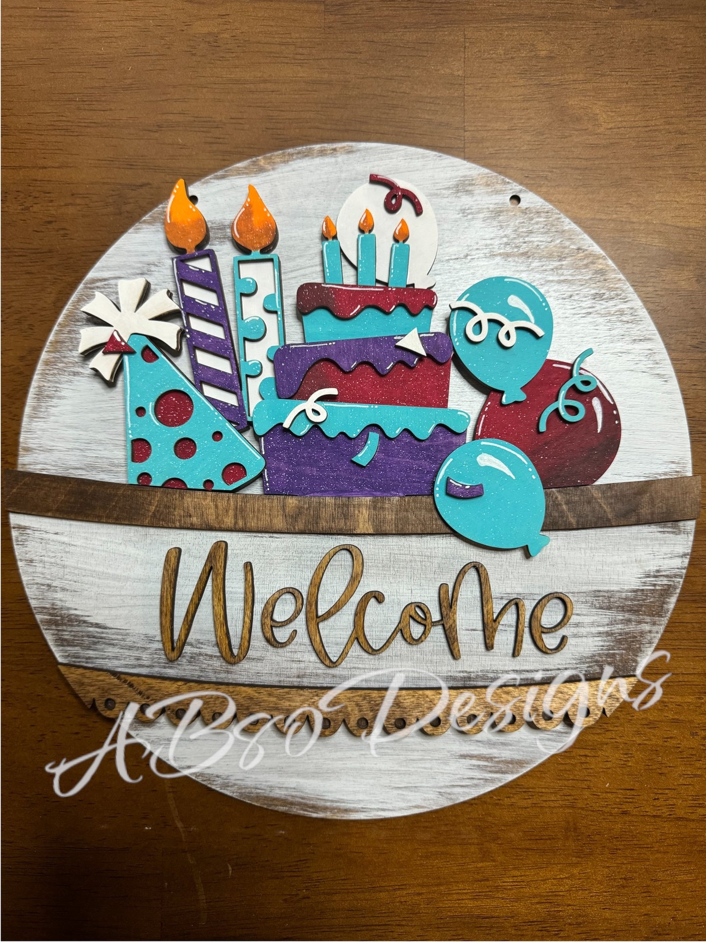 Birthday party welcome insert