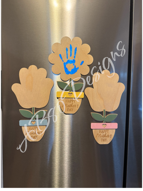 Mother's Day Flower handprint Magnet