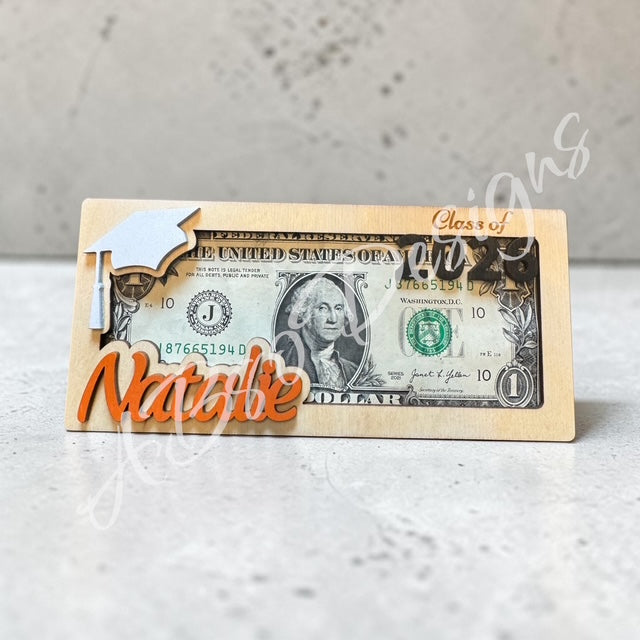 Personalized graduation money holder