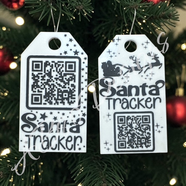 Santa tracker QR code ornament
