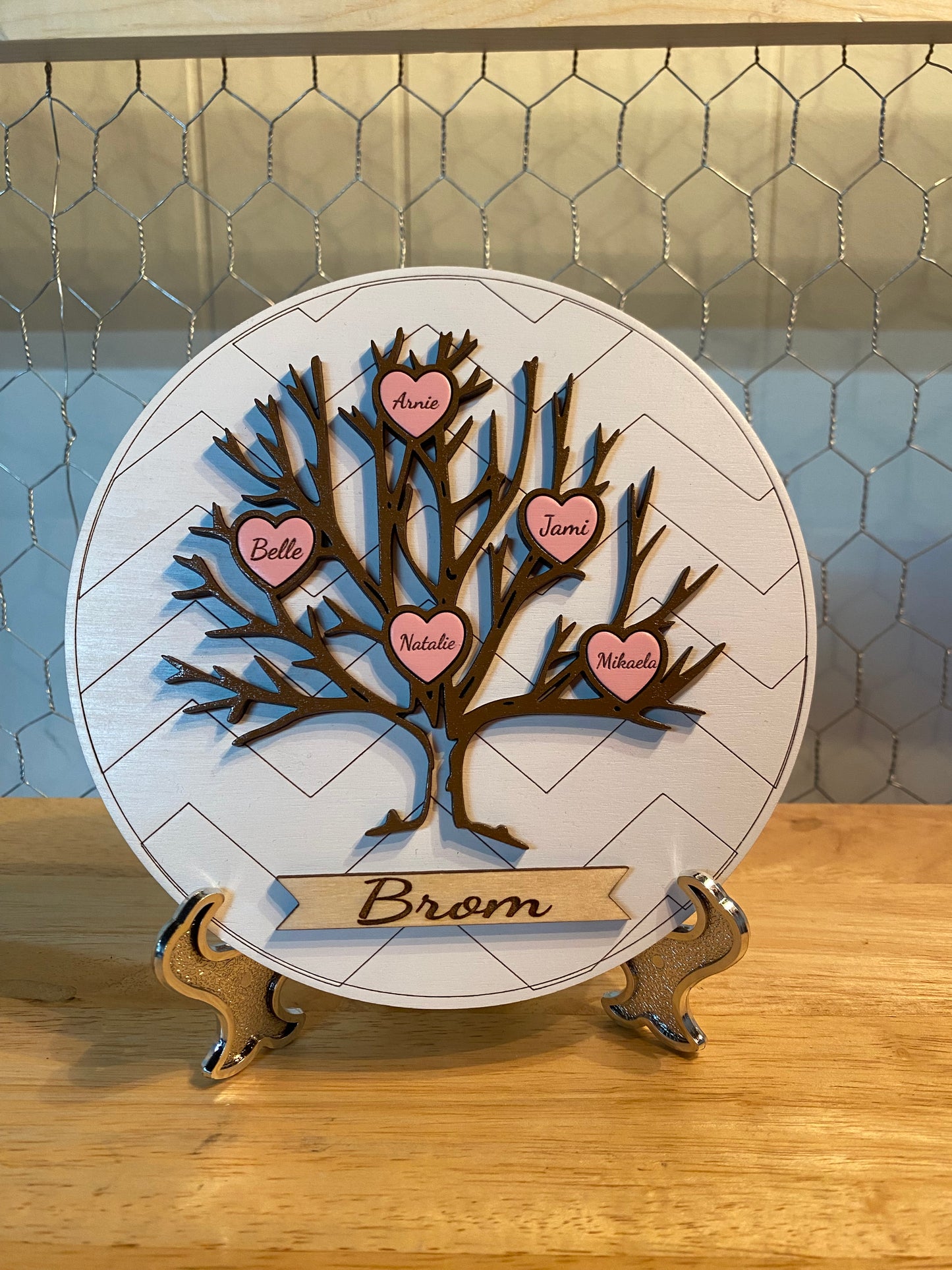 tabletop sign sitter "Family Tree" interchangeable insert