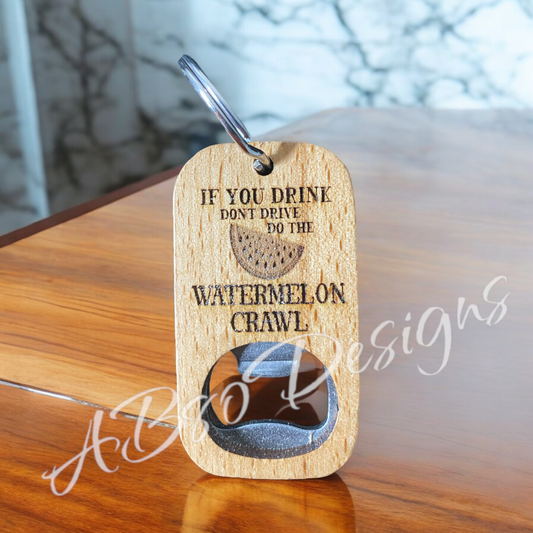 watermelon crawl bottle opener