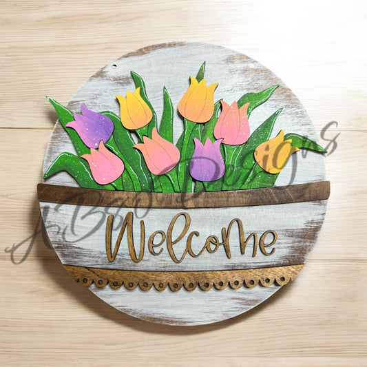 Tulips welcome insert