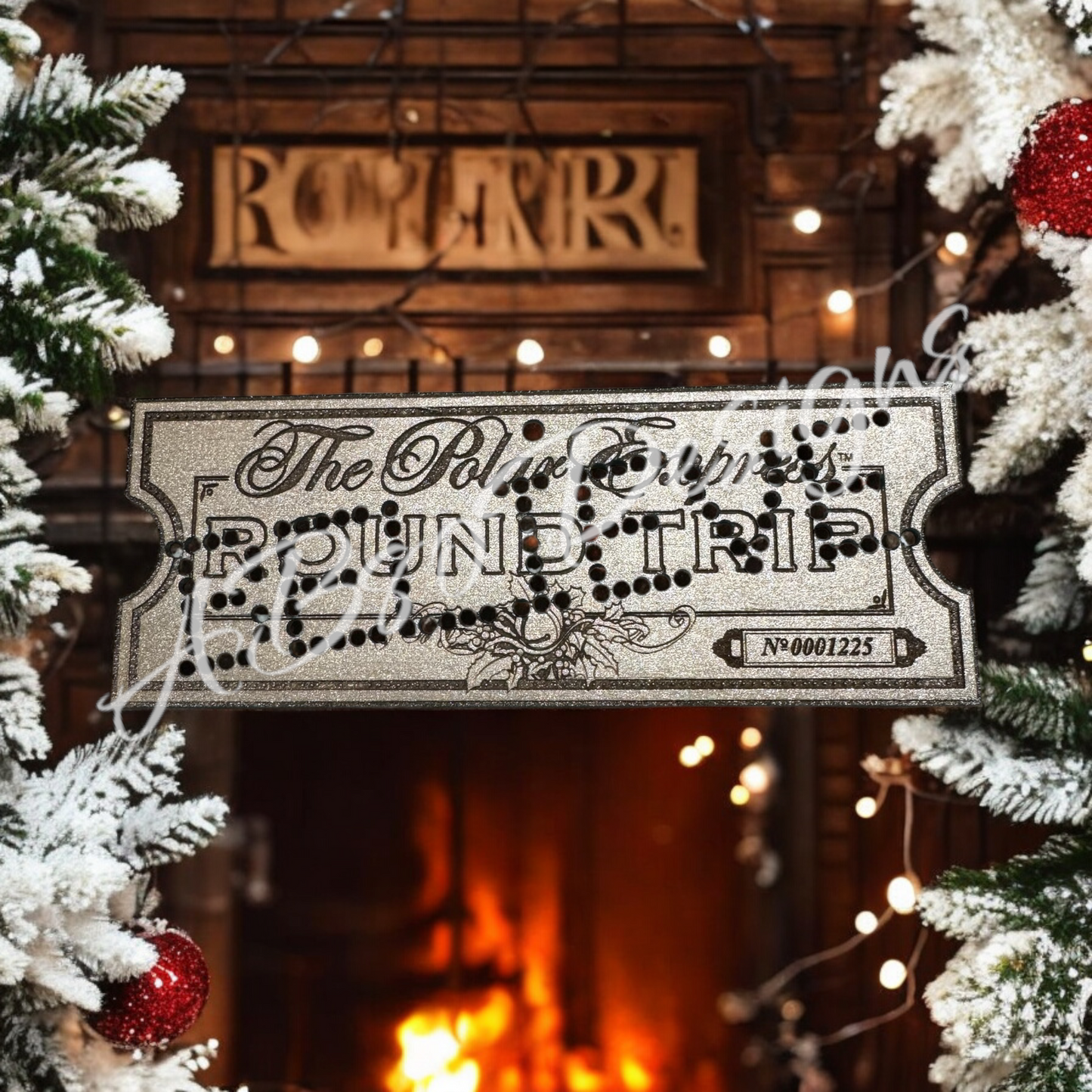 Golden ticket ornament