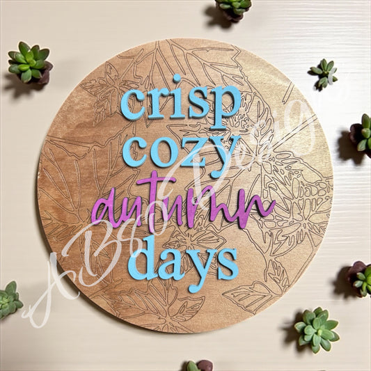 Crisp cozy autumn days insert