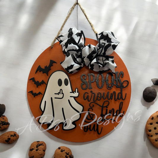 Spook around and find out door hanger