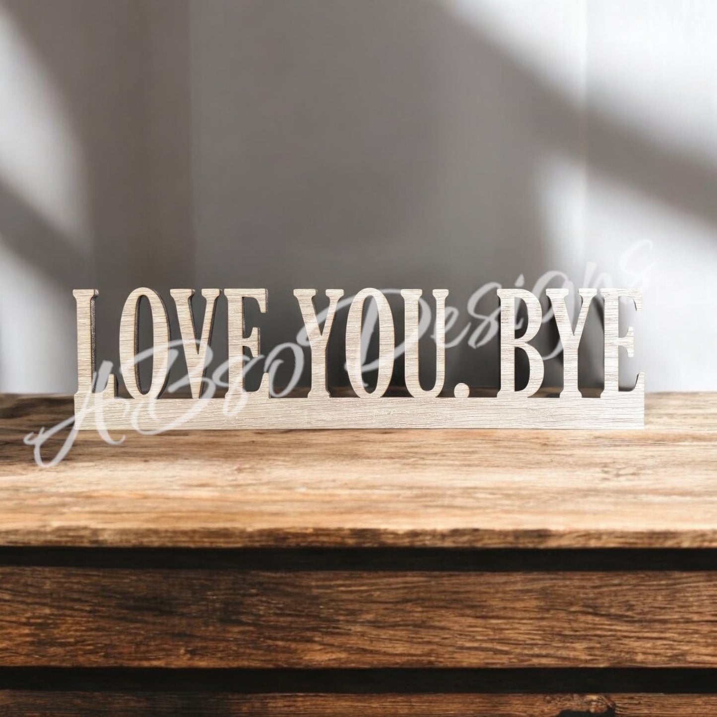 Love you bye (black) door frame topper