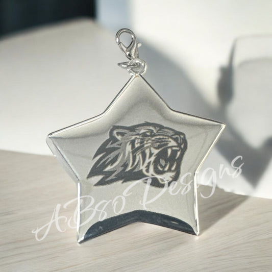 Personalized star keychain