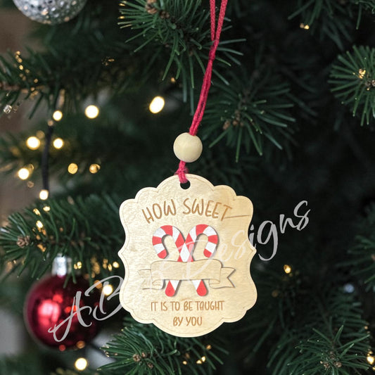 How sweet teachers ornament