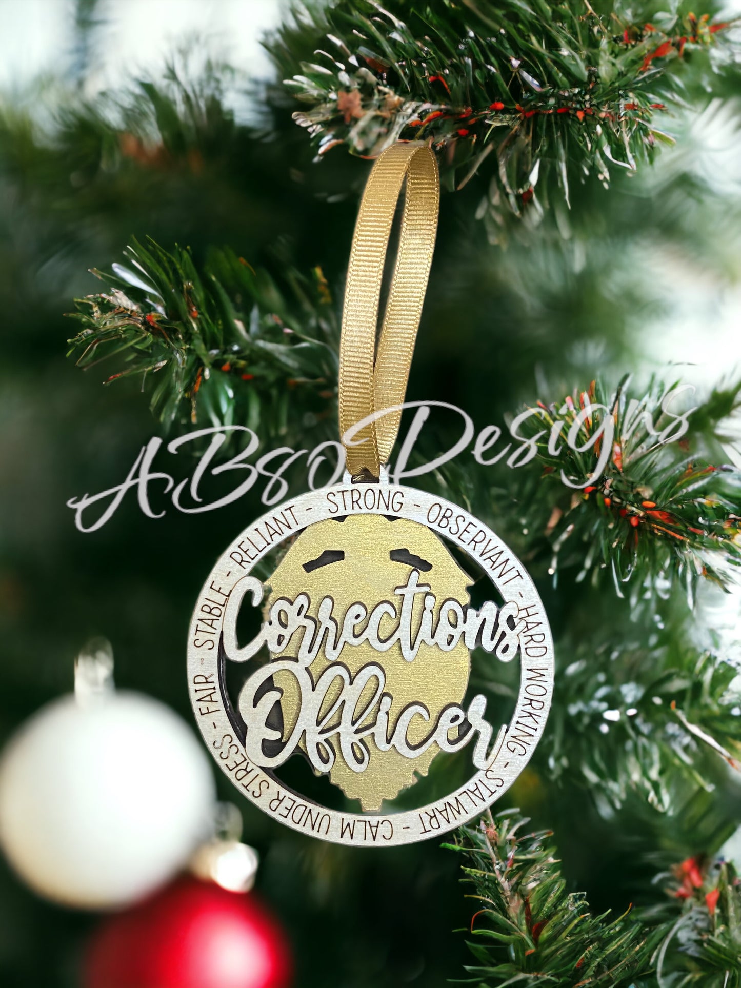 Corrections officer ornament