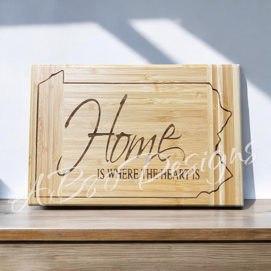 PA home is where the heart is cutting board