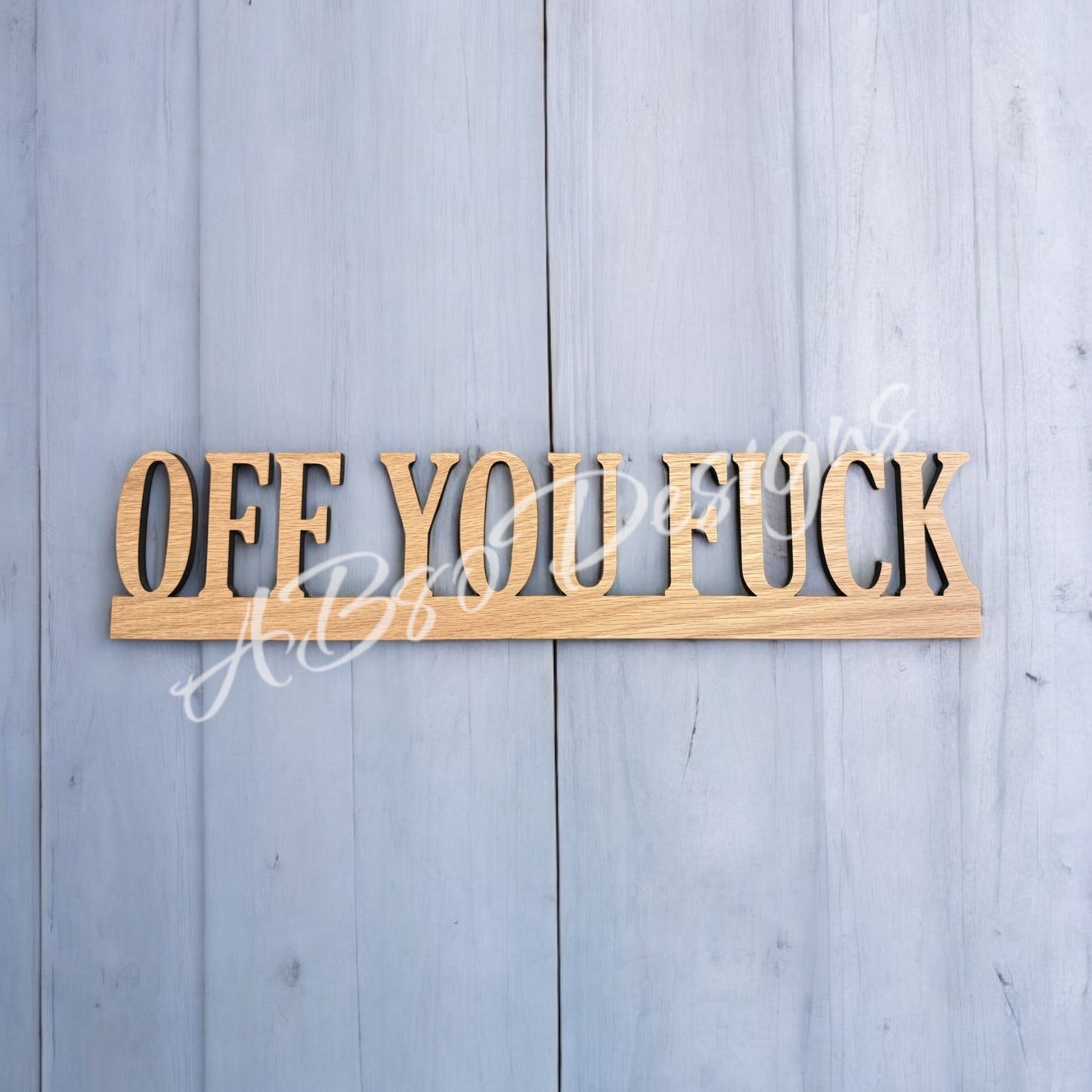 Off you fuck (black) door frame sitter