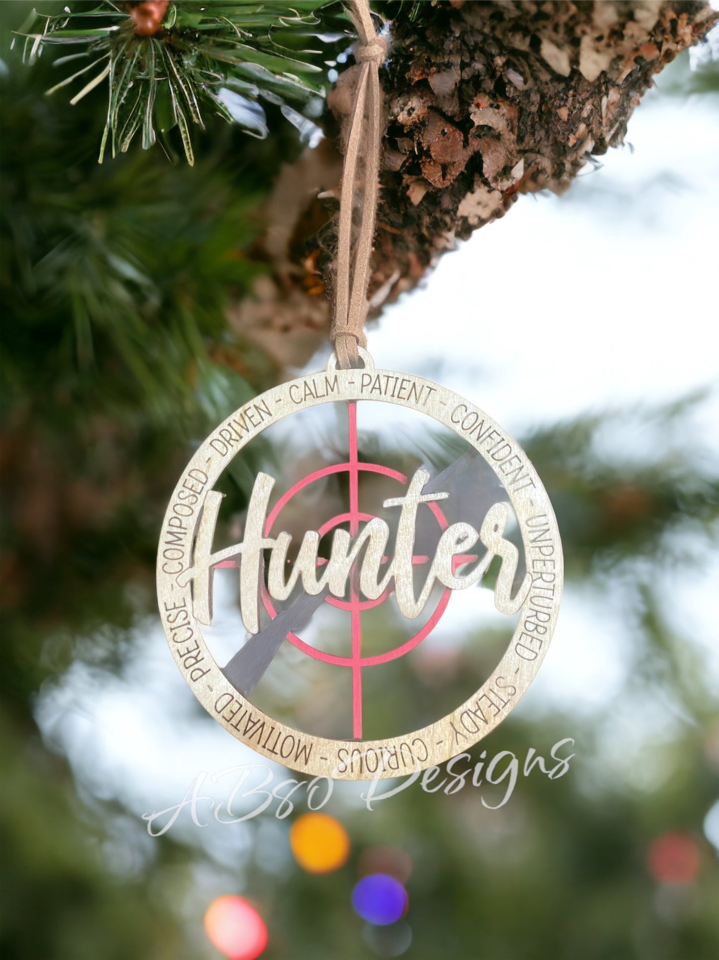 Hunter 2 layer Christmas Ornament