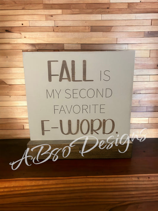 Fall sign with stand