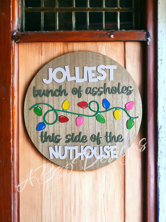 jolliest Christmas wall hanger