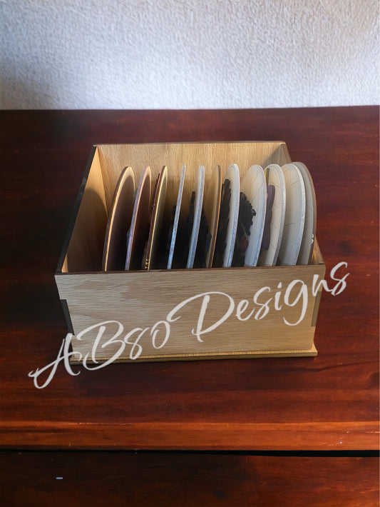 tabletop sign sitter interchangeable insert storage box