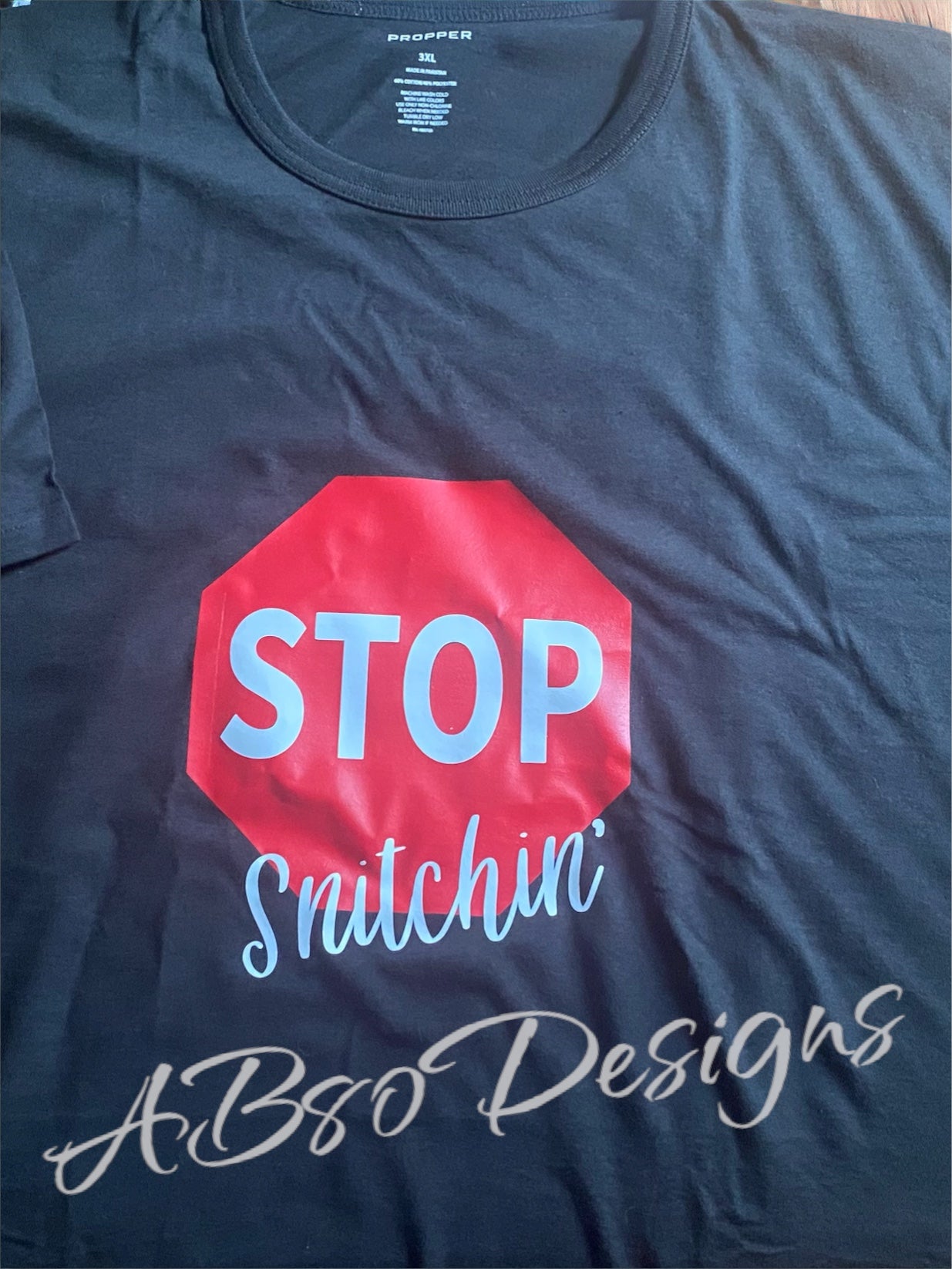 "Stop snitchin" T shirt