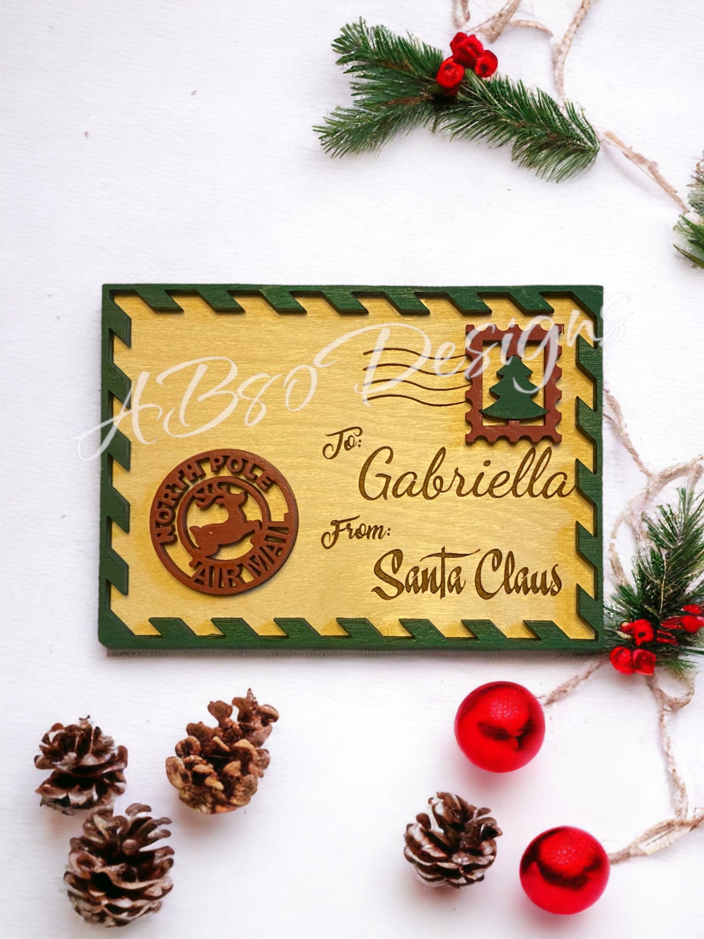 Personalized Christmas Gift card holder