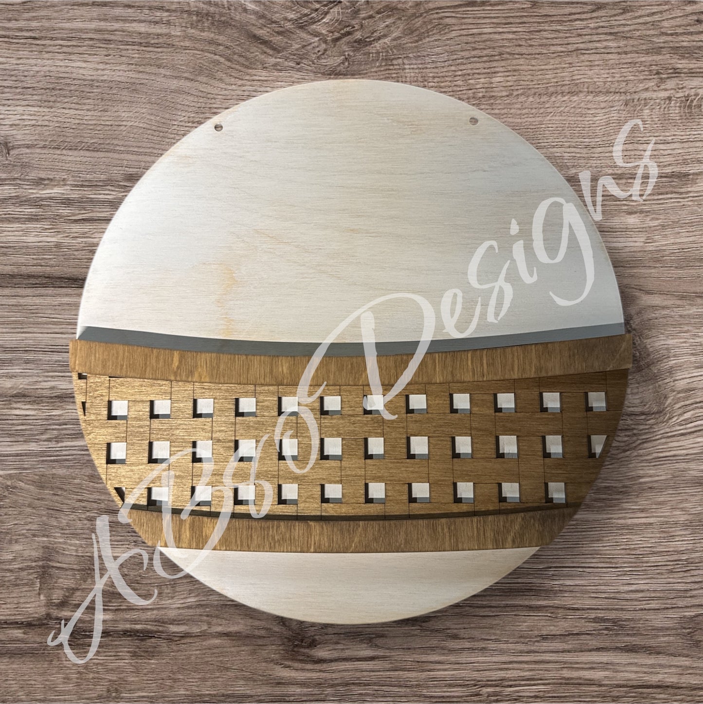 basket weave interchangeable sign base
