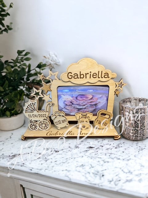 Personalized baby picture frame