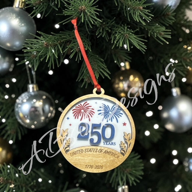 Personalized "250 years" ornament