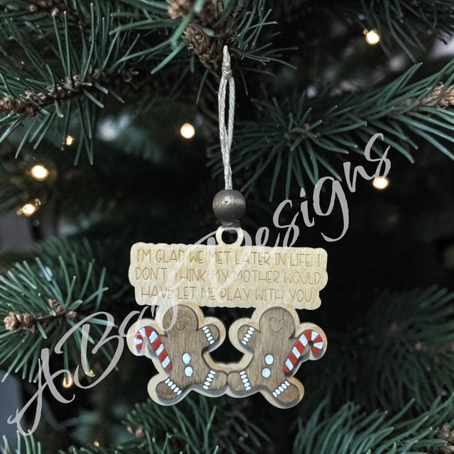 Friends gingerbread ornament