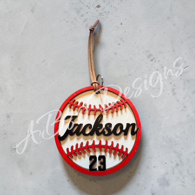 Baseball/softball bag tag