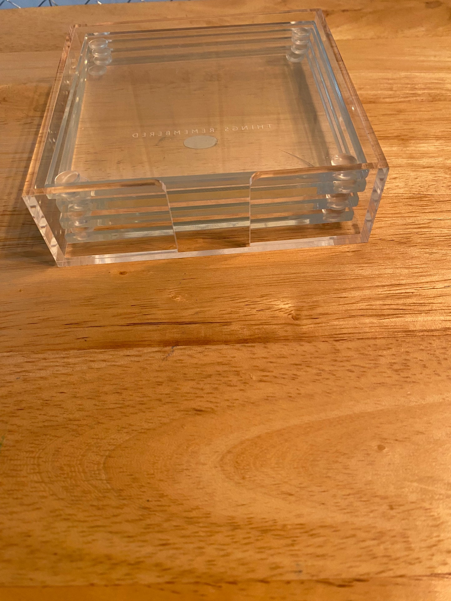 Acrylic coasters with holder