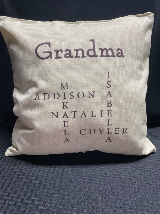 Scrabble letter pillow