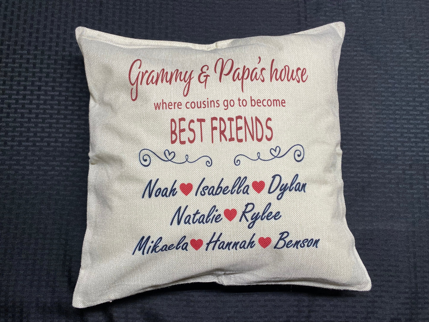 Personalized throw pillow