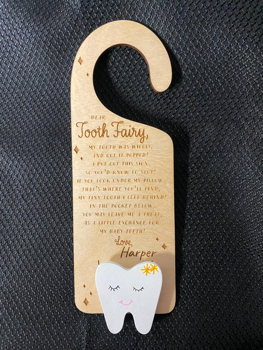 Tooth fairy door hanger