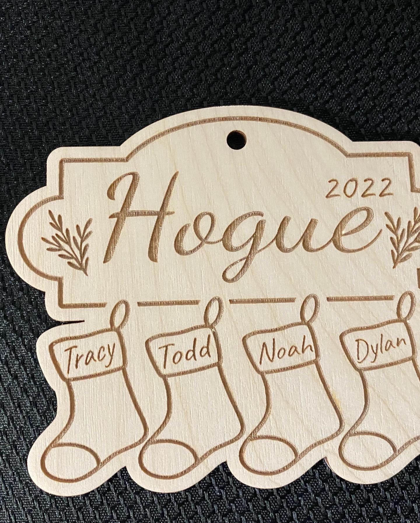 Personalized stocking ornament