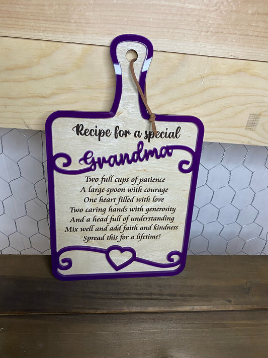 Recipe for special Grandma