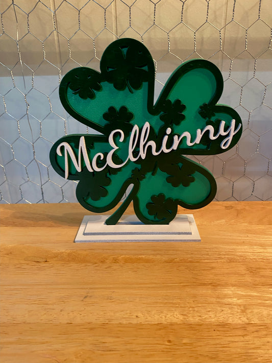 Personalized 3 layer Shamrock