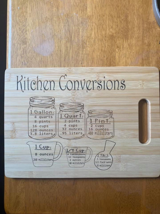 kitchen conversions cutting board