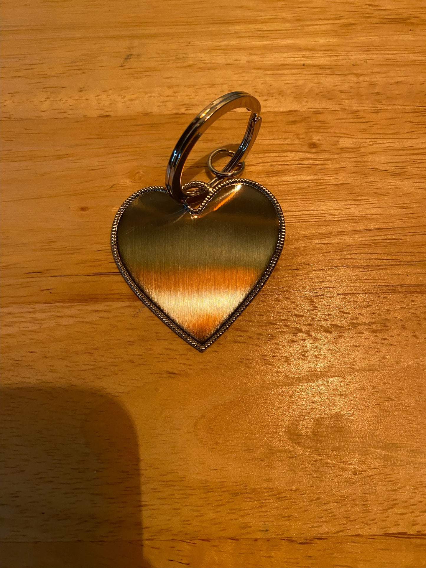 Stainless heart keychain